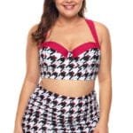 Buy swimwear for women at a store., Kitty Print Bikini Top With Skirt Swimwear