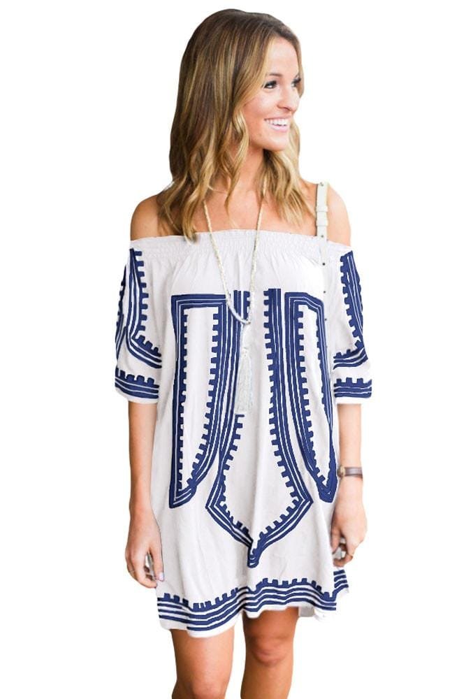 Bohemian Vibe Off Shoulder Sundress 3 Buy swimwear for women at a store.