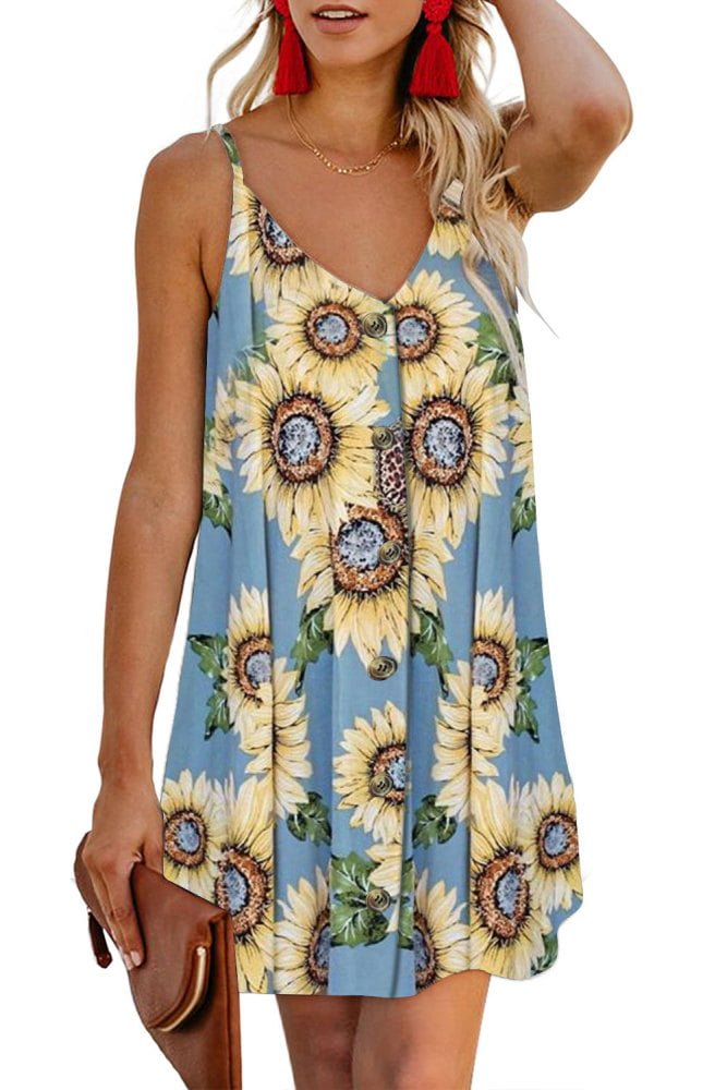 Angel Croshet Sunflower Cami Dress