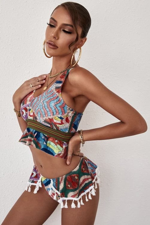 Buy swimwear for women at a store.