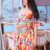 Women's Boho tie-dye maxi dress for women
