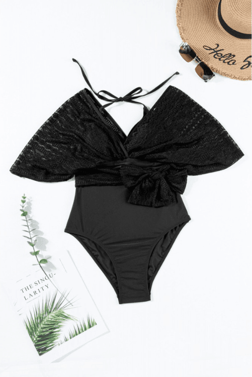 Buy Lace Patchwork Short Sleeve Monokini
