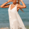 Angel Croshet Stylish Backless Halter Beach Dress
